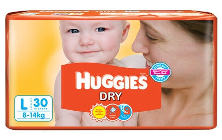 Huggies Dry Diapers Large - 30 Pieces